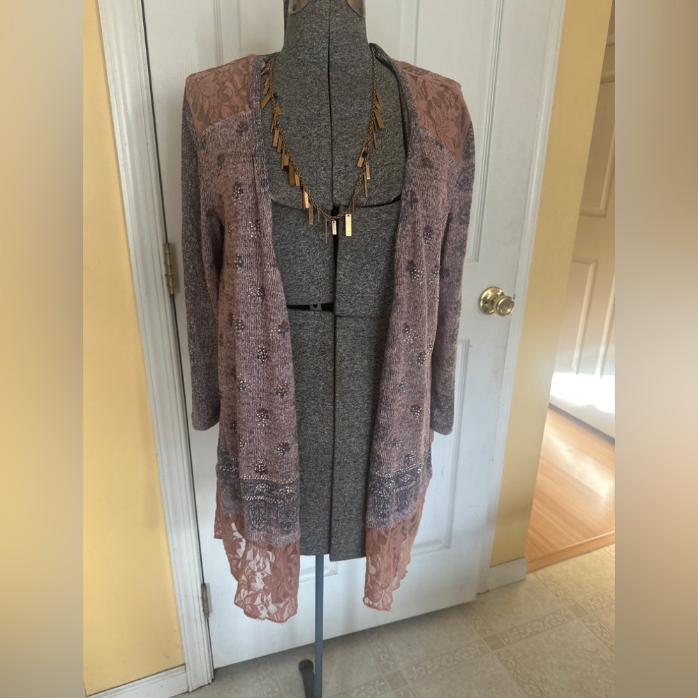 Women’s Multiples multicolored duster size large